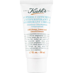 Kiehl's Deodorants Superbly Efficient Anti-Perspirant and Deodorant, 75 ml x 2stk, Kiehls крем-дезодорант антиперспирант для женщин и мужчин (США), защита от пота и запаха до 24 часов, без отдушки, с экстрактами лимона и апельсина 75мл х 2шт