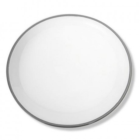 Gmundner Keramik Gmundner Keramik Grauer Rand Speiseteller ohne Fahne Classic 28 cm Керамическая тарелка Gmundner с серым краем без бортика Classic 28 см