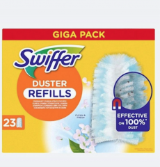 Swiffer SET Wet 24st x 2packs + Duster 23st x 2packs, Набор салфеток для уборки Wet + Duster (Германия) 94 шт (2 уп х 24 шт влажные + 2 уп х 23 шт сухие насадки), для пола и пыли, антистатический эффект, аромат лимона