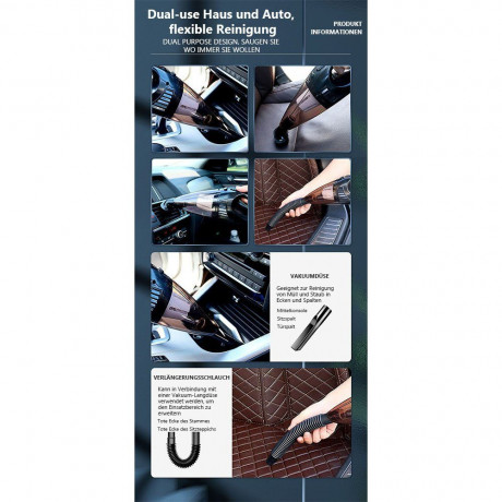 MOUTEN MOUTEN Akku-Handstaubsauger Tragbarer kabelloser Mini-Staubsauger fur Fahrzeuge und Autos  MOUTEN Беспроводной ручной пылесос Портативный беспроводной мини-пылесос для транспортных средств и автомобилей