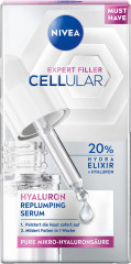 NIVEA Cellular Expert Filler Hyaluron Replumping Serum, 15 ml, Нивеа Сыворотка для лица, 20% гиалурон и алоэ вера, заполнение морщин, 15 мл