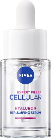 NIVEA Cellular Expert Filler Hyaluron Replumping Serum, 15 ml, Нивеа Сыворотка для лица, 20% гиалурон и алоэ вера, заполнение морщин, 15 мл