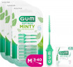 GUM SOFT-PICKS MINTY Interdentalreiniger M, 3 x 40, Межзубные ёршики, зубочистки для зубов с мятным вкусом, очистка межзубных промежутков, мягкие резиновые щетинки, уход за деснами Набор 120 шт (3 х 40)