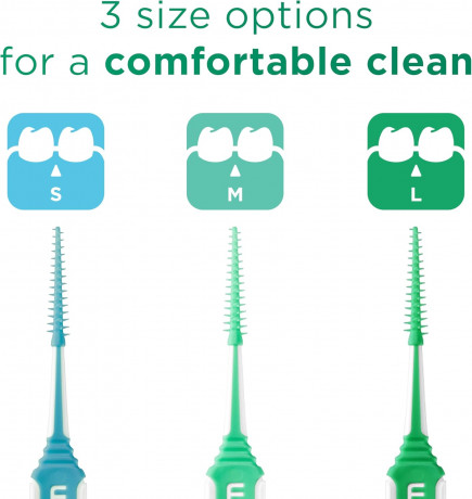 GUM SOFT-PICKS MINTY Interdentalreiniger M, 3 x 40, Межзубные ёршики, зубочистки для зубов с мятным вкусом, очистка межзубных промежутков, мягкие резиновые щетинки, уход за деснами Набор 120 шт (3 х 40)