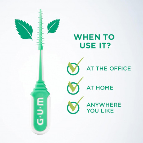 GUM SOFT-PICKS MINTY Interdentalreiniger M, 3 x 40, Межзубные ёршики, зубочистки для зубов с мятным вкусом, очистка межзубных промежутков, мягкие резиновые щетинки, уход за деснами Набор 120 шт (3 х 40)