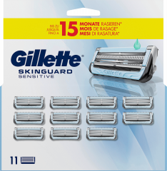 GILLETTE Rasierklingen, Skinguard Sensitive, 11 St, Джилетт Сменные кассеты SkinGuard Sensitive для чувствительной кожи, 11 шт.