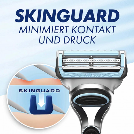 GILLETTE Rasierklingen, Skinguard Sensitive, 11 St, Джилетт Сменные кассеты SkinGuard Sensitive для чувствительной кожи, 11 шт.