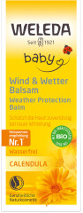WELEDA baby CALENDULA Wind &amp; Wetter Balsam, 30 ml, Безводный защитный бальзам Baby Calendula для лица и рук от ветра и холода, 30 мл