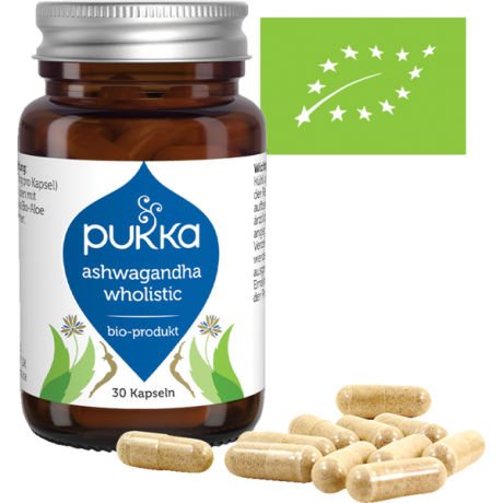 Pukka Bio Ashwagandha Wholistic Kapseln Ашваганда капсулы с йодом, 30 капсул