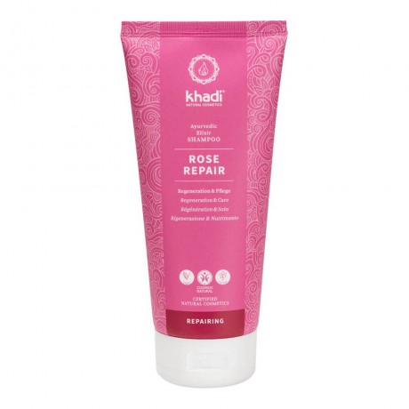 Khadi Naturkosmetik Shampoo Rose Repair 200ml  Шампунь Восстанавливающая роза 200мл