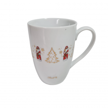 Кружка винтажная Lindt с рождественским декором, фарфор, 11.5 см, 400 мл, Германия, 1970-80гг.