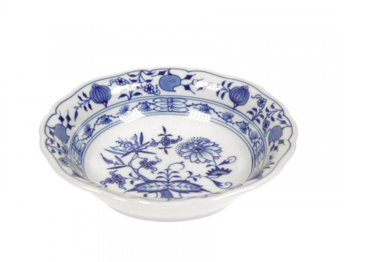 Meissen Zwiebelmuster kobaltblau - weißer Rand Dessertschale 14,5 cm, Мейсен Фарфоровая кобальтовая глубокая тарелка-десертница с узором 14,5 см