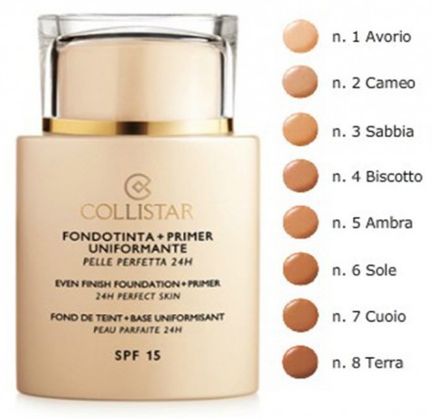 Collistar Even Finish Foundation, Коллистар База под макияж + тональное средство c SPF15, Nr. 5 Amber, 35 мл