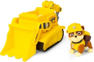 Spin Master PAW Patrol Baustellen-Fahrzeug mit Rubble-Figur (Basic Vehicle\/Basis Fahrzeug) Машина Щенячьего патруля на строительной площадке с фигуркой из щебня (базовая машина/базовая машина)