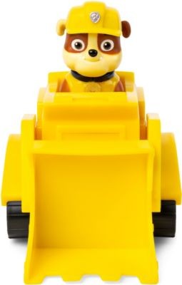 Spin Master PAW Patrol Baustellen-Fahrzeug mit Rubble-Figur (Basic Vehicle\/Basis Fahrzeug) Машина Щенячьего патруля на строительной площадке с фигуркой из щебня (базовая машина/базовая машина)