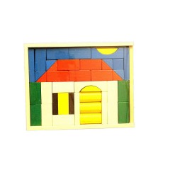 Holzspielzeug Baukasten Haus Деревянный игрушечный конструктор домик