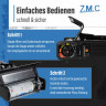 ZMC ZMC Gaskocher PREMIUM 2 flammig Campingkocher Gaskocher Grillplatte+8x Gaskartusche, (Grill Platte Tischgrill Doppel Gasbrenner Gasgrill Kochfeld mit Piezozundung Warmeleistung: 2,0KW), Butan Gas 227g Gaskocher Outdoor Camping Gas Kocher Herd Butangas