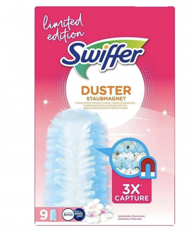 Swiffer PINK BLOSSOM Staubmagnet PINK 9stk, Сменные салфетки-насадки 9 шт для магнитной ручки Свиффер