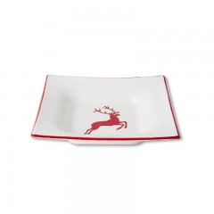 Gmundner Keramik Gmundner Keramik Rubinroter Hirsch Suppenteller 20x20x4,2 cm Суповая тарелка Gmundner Ceramic Ruby Red Deer 20x20x4,2 см