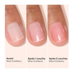 Manucurist Active Glow Cranberry, укрепляющий лак для ногтей с эффектом геля и глянцевого блеска, клюквенный красный, 15 мл