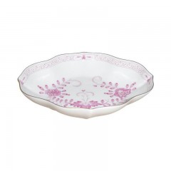 Meissen Meissen  'Neuer Ausschnitt - Indische Malerei 2 mit Kante purpur Goldpunkte mit Goldrand' Schalchen 19 cm Meissen &quot;New Section - Индийская роспись 2 с краем из пурпурных золотых точек с золотым ободком&quot; чаша 19 см