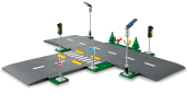 Lego Strassenkreuzung mit Ampeln Перекрёсток со светофором