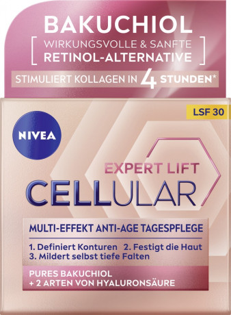 NIVEA Expert Lift Cellular Multi-Effekt Anti-Age Tagespflege LSF 30, 50 ml, Нивеа Дневной крем для лица подтягивающий, SPF 30, бакучиол и гиалурон, anti-age, 50 мл