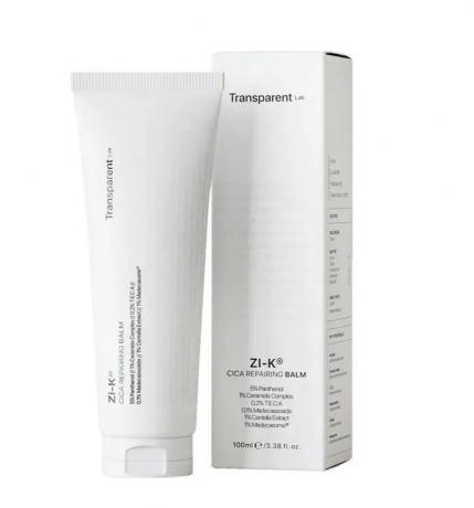 Transparent Lab ZI-K CICA Repairing Balm, 100ml, Восстанавливающий бальзам для лица и тела с центеллой, пантенолом и церамидами, для сухой, чувствительной и раздражённой кожи, 100 мл