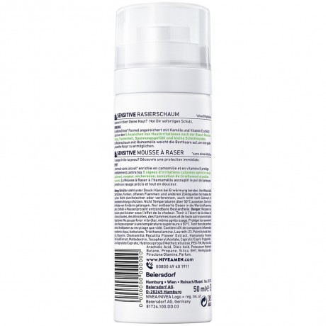 Nivea Sensitive Rasierschaum Чувствительный крем для бритья