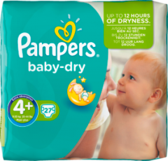 Pampers Baby-Dry Подгузники Размер 4+ Maxi plus 9-20 kg, 27 шт