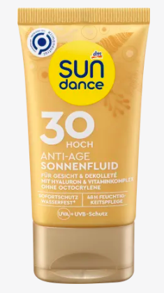 SUNDANCE Anti-Age Sonnenfluid LSF 30 Hoch, Солнцезащитный флюид для лица, антивозрастной, с матирующим эффектом SPF 30, 50 мл