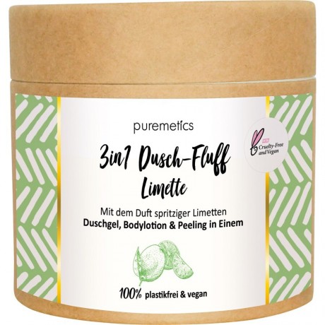 puremetics Salzpeeling Limette No10 3in1 Dusch-Fluff Солевой пилинг Лайм No10 пух для душа 3в1