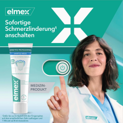 elmex Zahnpasta Sensitive Professional Sanftes Weiss, 75 ml, Зубная паста Sensitive Professional Sanftes Weiss с аргинином для чувствительных зубов и мягкого удаления окрашиваний, 75 мл