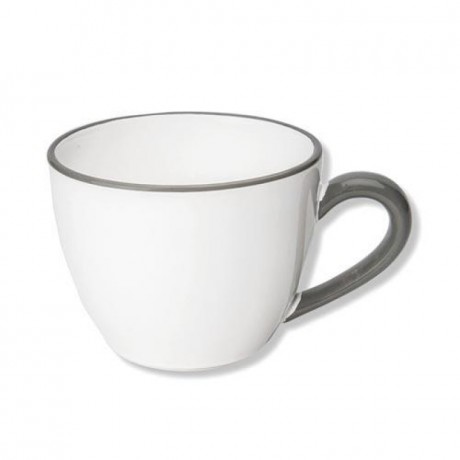 Gmundner Keramik Gmundner Keramik Grauer Rand Tee-Obertasse Maxima Gourmet 0,4 L Чашка для чая Gmundner керамическая с серым ободком Maxima Gourmet 0,4 л