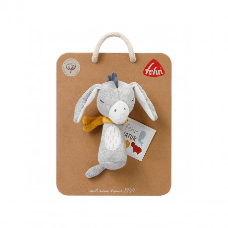 Fehn Stabrassel Esel fehnNATUR Палка-погремушка ослик fehnNATUR