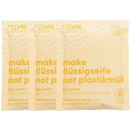 FUTURE STORIES Flussigseifen Pulver 3er Set Hafermilch & No-Honey Набор жидких мыльных порошков из 3 шт. овсяного молока и без меда