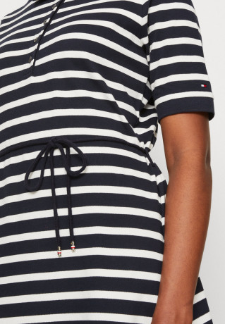 Tommy Hilfiger STRIPE Day dress desert sky/white ПОЛОСКА Повседневное платье небо пустыни/белый