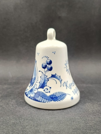 Колокольчик винтажный Delfts Holland "Зима", фарфор, 10 х 7 см, Голландия, 1992 год.