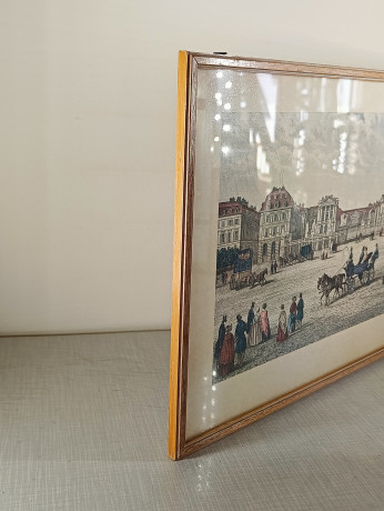 Картина винтажная "Версальский дворец", графика, в раме, 52.5 х 30 см, Германия, 1980-90гг.