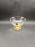 Креманка винтажная Nagel, золотистый край и основание, стекло, 12 х 8 см, Германия, 1970-80гг.