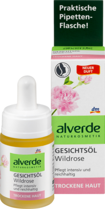 alverde NATURKOSMETIK Gesichtsol Wildrose  Масло для лицас экстрактом Дикой розы для сухой кожи	, 15 мл