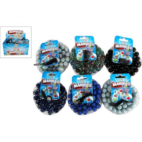 Marbles Glasmurmeln 42er 6-fach sortiert Мрамор стеклянный мрамор 42 ассорти