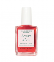 Manucurist Active Glow Raspberry Уходовый лак для ногтей с эффектом сияния и укрепления, 15 мл