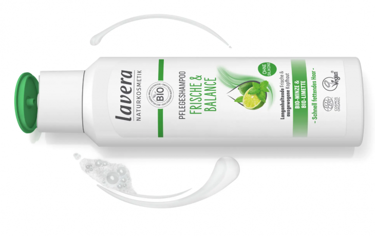 Lavera Shampoo Frische & Balance, Лавера Шампунь Свежесть и Баланс с органической мятой и органическим лаймом  для жирных волос, 250 мл