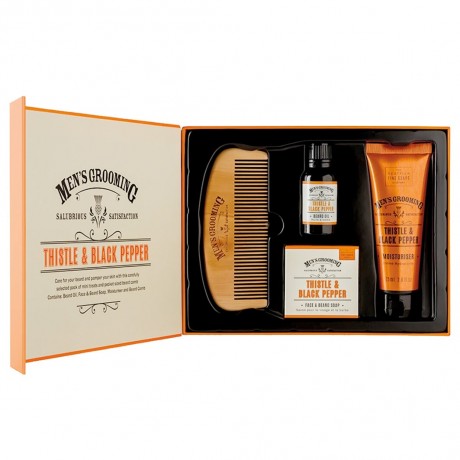 Scottish Fine Soaps Thistle & Black Pepper Face & Beard Care Kit  Набор для ухода за лицом и бородой чертополох и черный перец