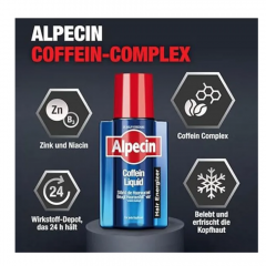 Alpecin Coffein-Liquid 200ml, Жидкий крем с кофеином, предотвращает выпадение волос, 200 мл
