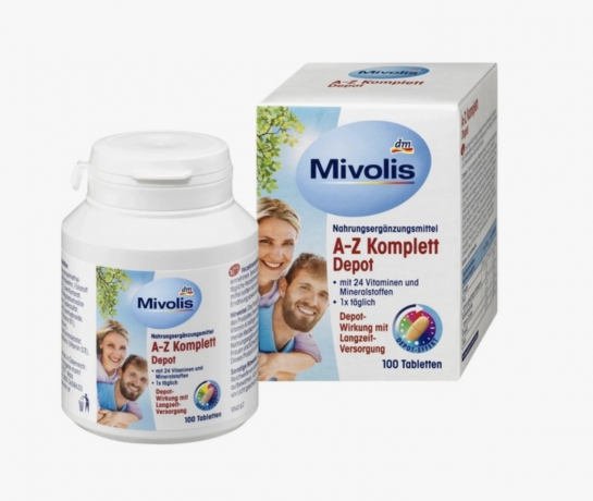 Mivolis A-Z Komplett Depot 2st, Комплексные витамины от А до Z Komplett Depot 2st, более 20 витаминов, 100 шт x 2 упаковки