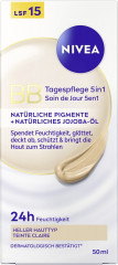 NIVEA BB Tagespflege 5in1 Heller Hauttyp LSF 15, 50 ml, Нивеа BB крем для лица 5 в 1, SPF 15, для светлого тона кожи, выравнивание и увлажнение, 50 мл