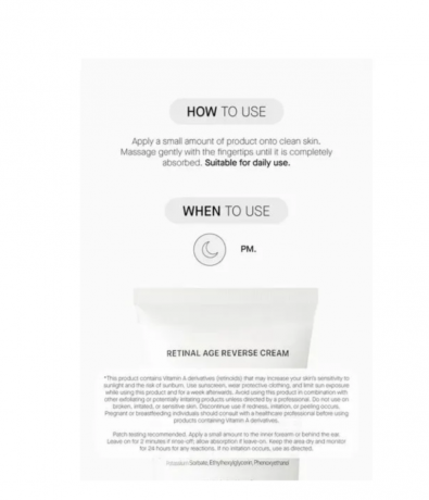 Transparent Lab Retinal Age Reverse Cream 50ml, Крем для лица с ретинолом  антивозрастной, от морщин, с пептидами, бакучиолом и гиалуроновой кислотой, 50 мл