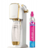 SodaStream Art Standart Pack Аппарат для газирования воды белый с золотом (Германия), 1 л, с CO баллоном Quick Connect и бутылкой, сифон для газированной воды, White Gold